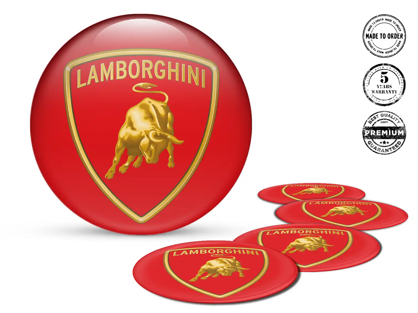 Lamborghini Ruota Decalcomanias Stile Badge Silicone Esclusivo